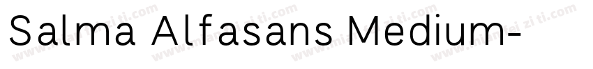 Salma Alfasans Medium字体转换